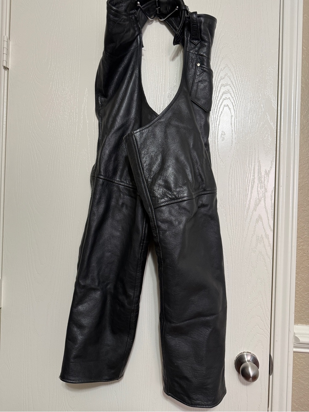 Menβs Leather Motorcycle Chaps